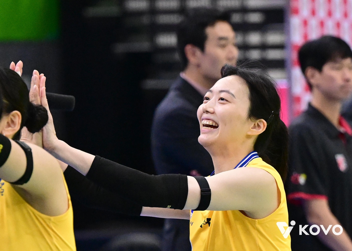 여자부 세터 부문 선두를 달리는 현대건설의 김다인