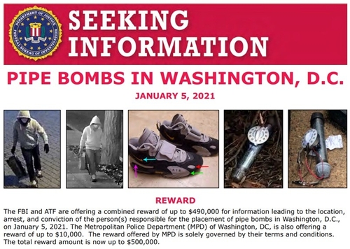 美 1·6 의회폭동 때 폭탄 설치한 용의자 약 5년만에 체포