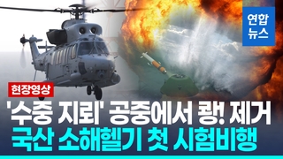 [영상] '하늘의 기뢰 사냥꾼' 국산 소해헬기 첫 시험비행 성공
