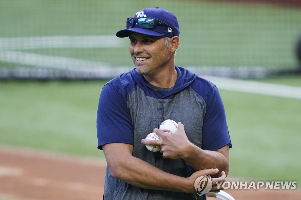 MLB 탬파베이 레이스의 케빈 캐시 감독 