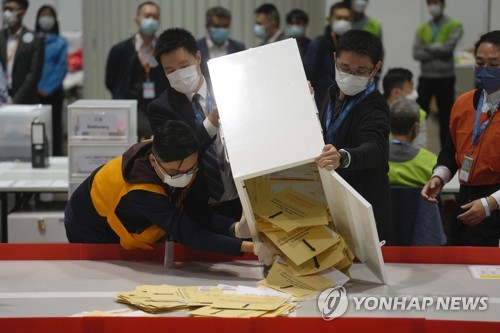민주진영 불참 홍콩 입법회 선거서 중도파도 모두 패해