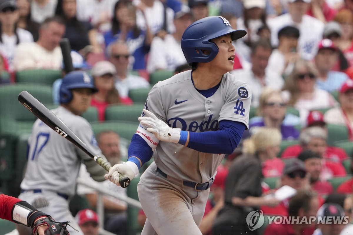 MLB 다저스 김혜성, 5일 만에 또 2안타 경기…타율 0.411(종합)