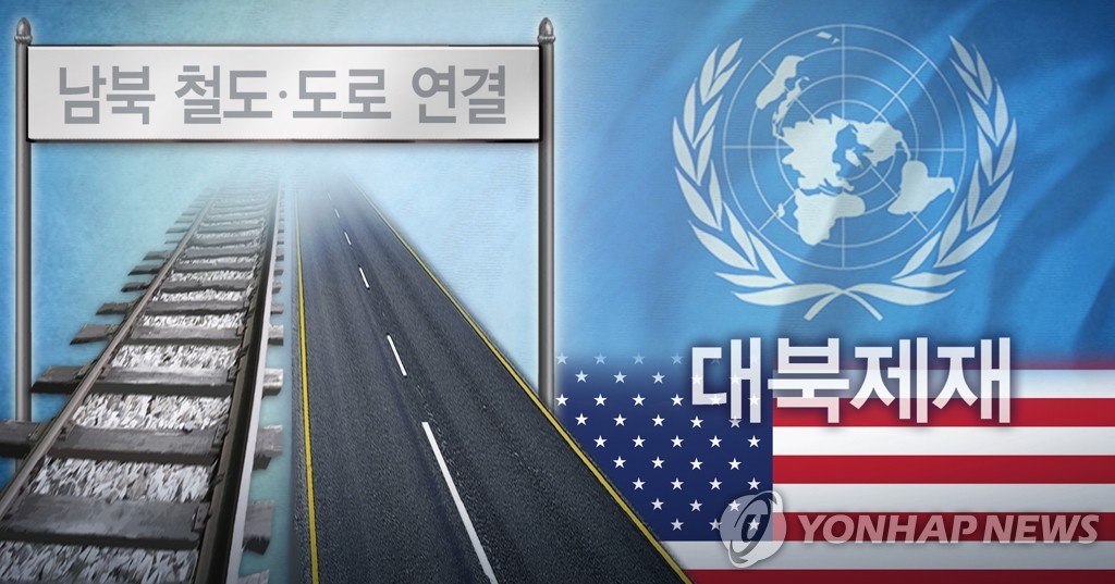 남북 철도·도로 연결-미국·UN 대북제재 강조 (PG)