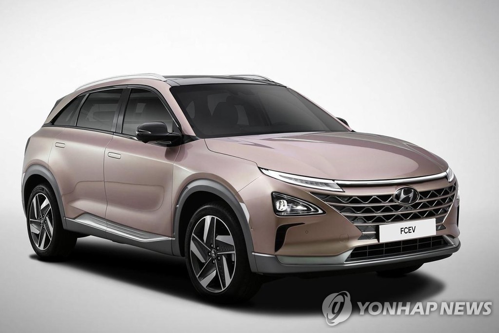 現代自動車のＦＣＶ「ネッソ」（天安市提供）＝（聯合ニュース）≪転載・転用禁止≫