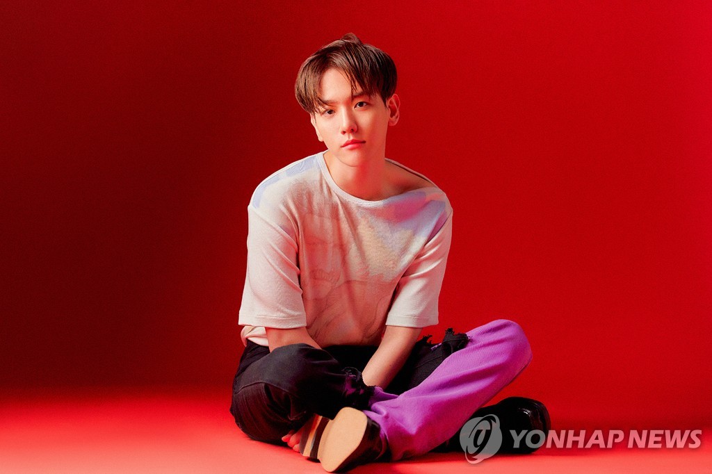 A file publicity photo provided by SM Entertainment of Baekhyun, a member of K-pop boy band EXO (PHOTO NOT FOR SALE) (Yonhap) 