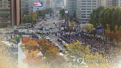 ソウルで大規模集会開催による交通渋滞が予想される＝（聯合ニュースＴＶ）