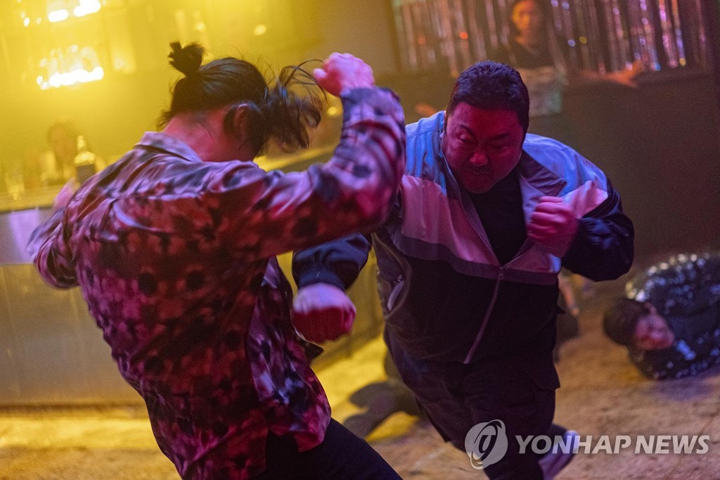 A scene from "The Roundup: No Way Out" is seen in this photo provided by A.B.O. Entertainment. (PHOTO NOT FOR SALE) (Yonhap) 