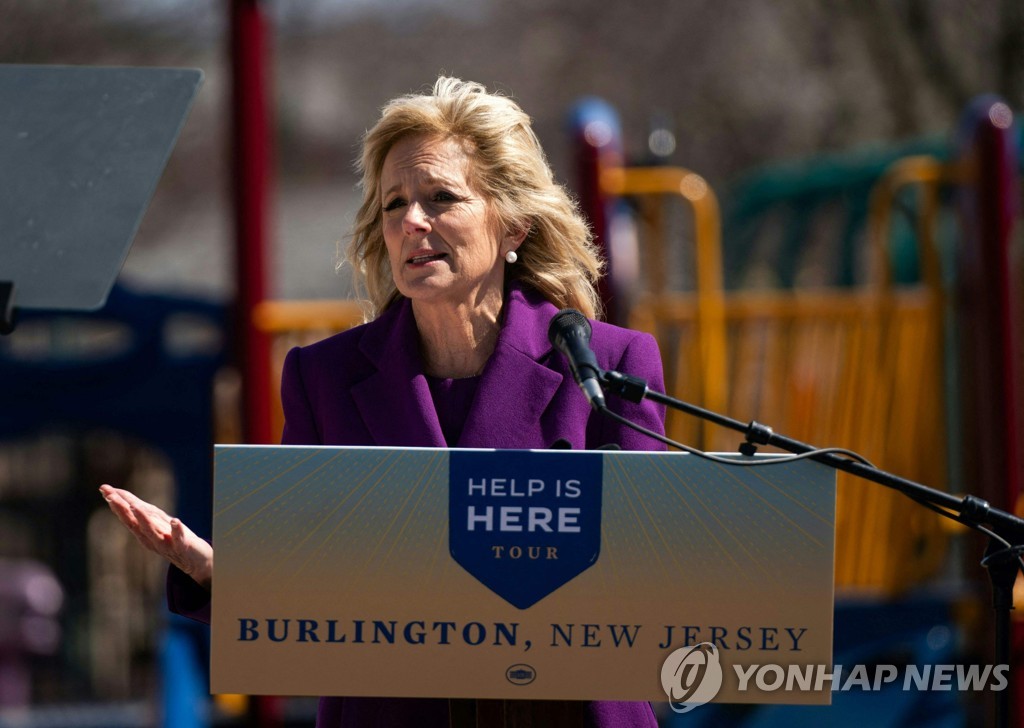 뉴저지주에서 부양법 홍보나선 질 바이든 여사
