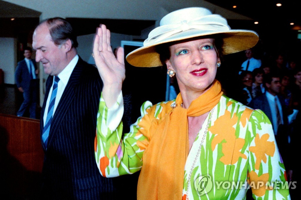 1987년 촬영된 마르그레테 2세 덴마크 여왕. [AFP 연합뉴스 자료사진. 재판매 및 DB 금지]