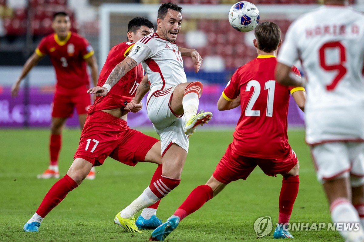 벤투호 UAE, 키르기스스탄 3-0 완파…중국은 바레인 꺾고 2연승