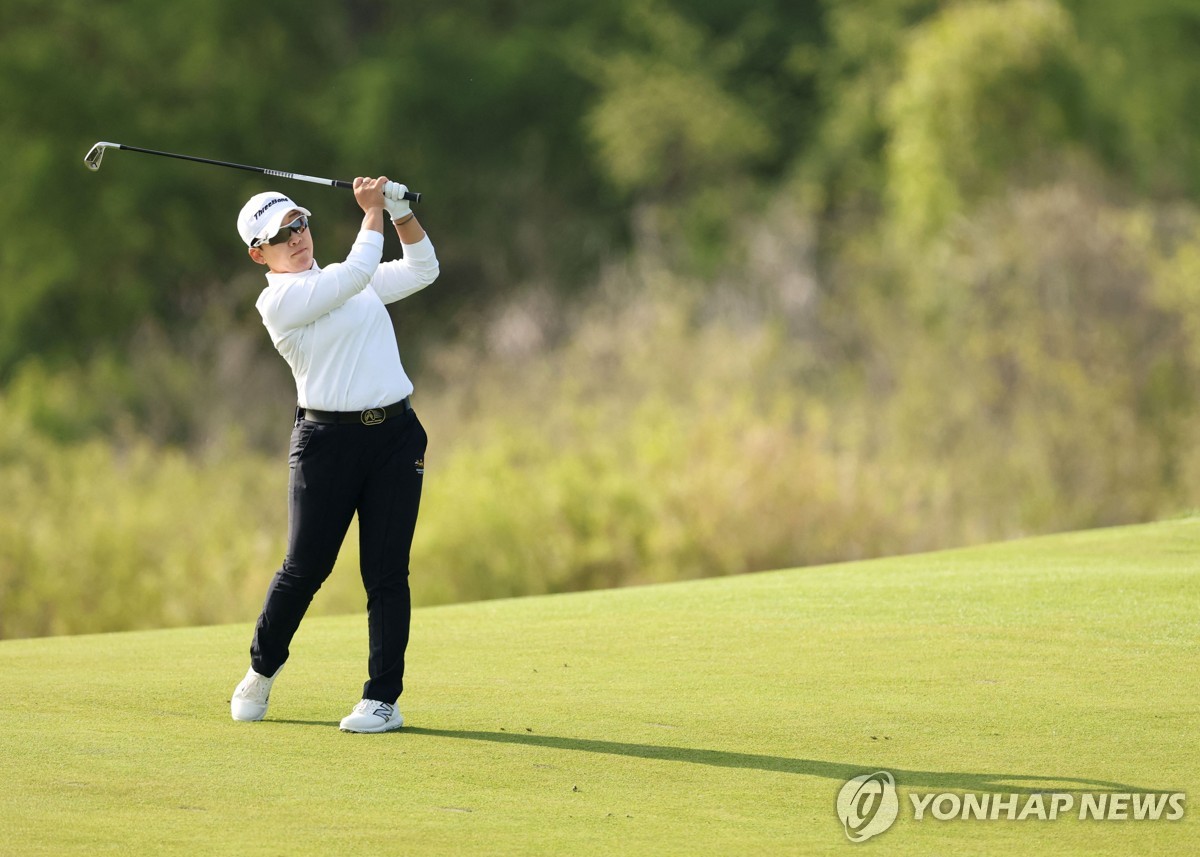 5월 US여자오픈 때 신지애의 경기 모습