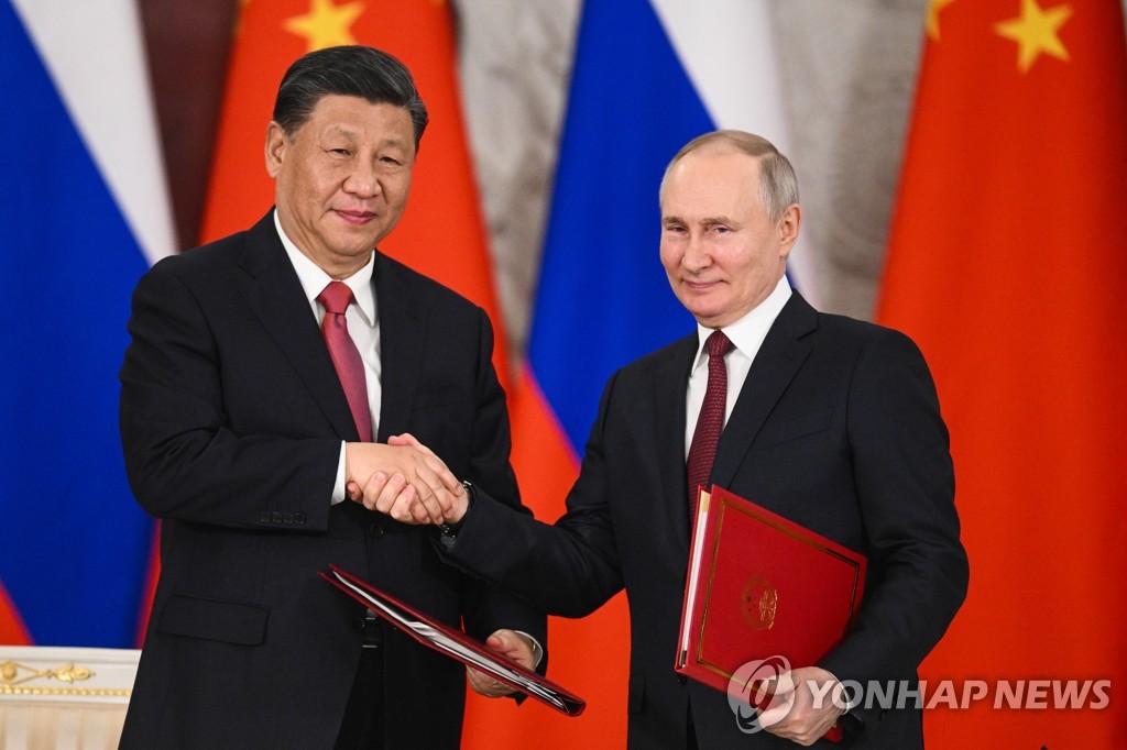 '산해진미'…푸틴, 시진핑 국빈 방문에 성대한 환영식
