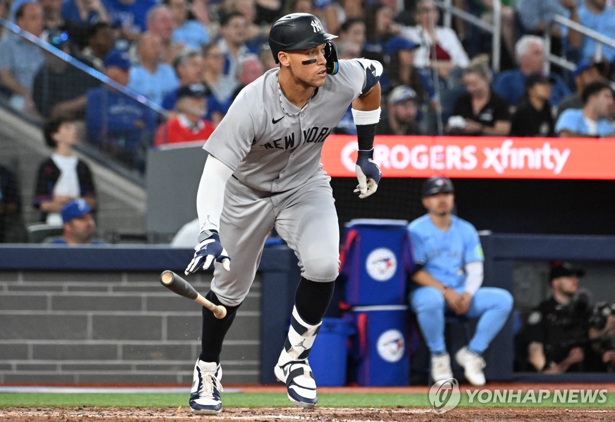 MLB 양키스 저지, 10일짜리 부상자 명단…오른쪽 팔꿈치 염좌