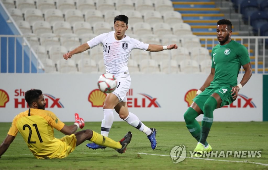 (LEAD) S. Korea use experimental lineup vs. Saudi Arabia ahead of AFC Asian Cup