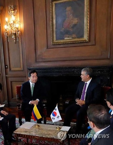 El PM surcoreano y el presidente colombiano