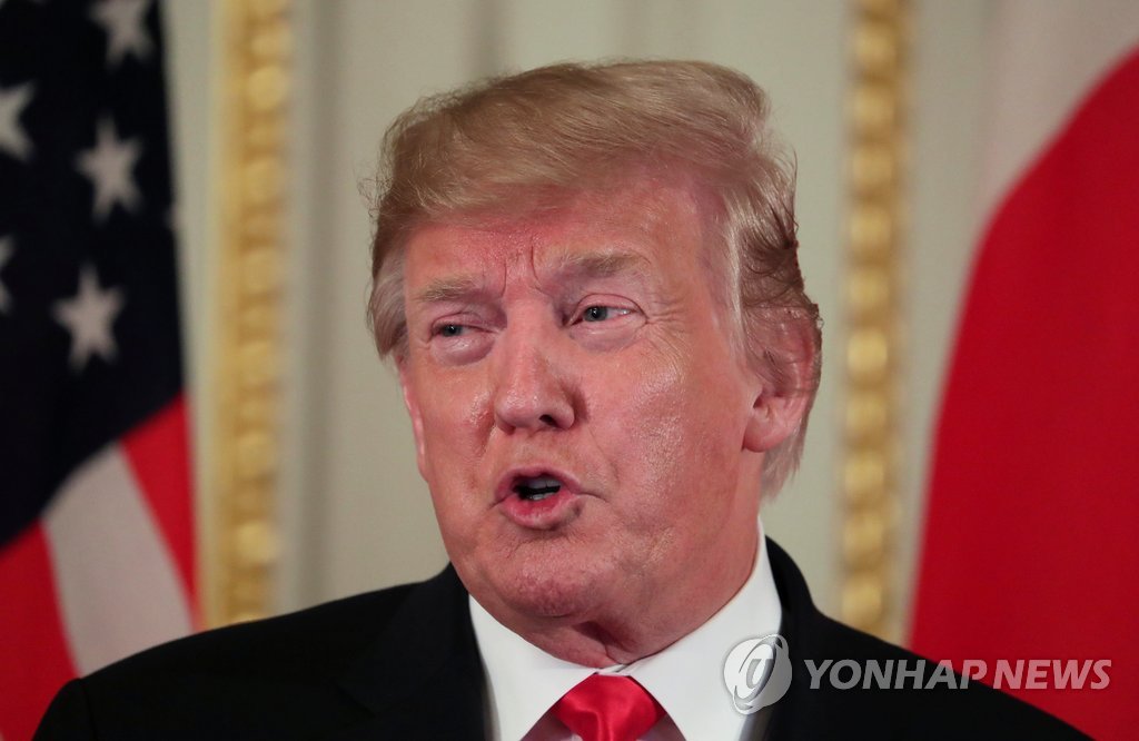 This Reuters file photo shows U.S. President Donald Trump. (PHOTO NOT FOR SALE) (Yonhap)