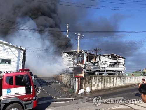 고양 일산동구 박스공장서 불 액자공장까지 5개 동 불타(종합2보)