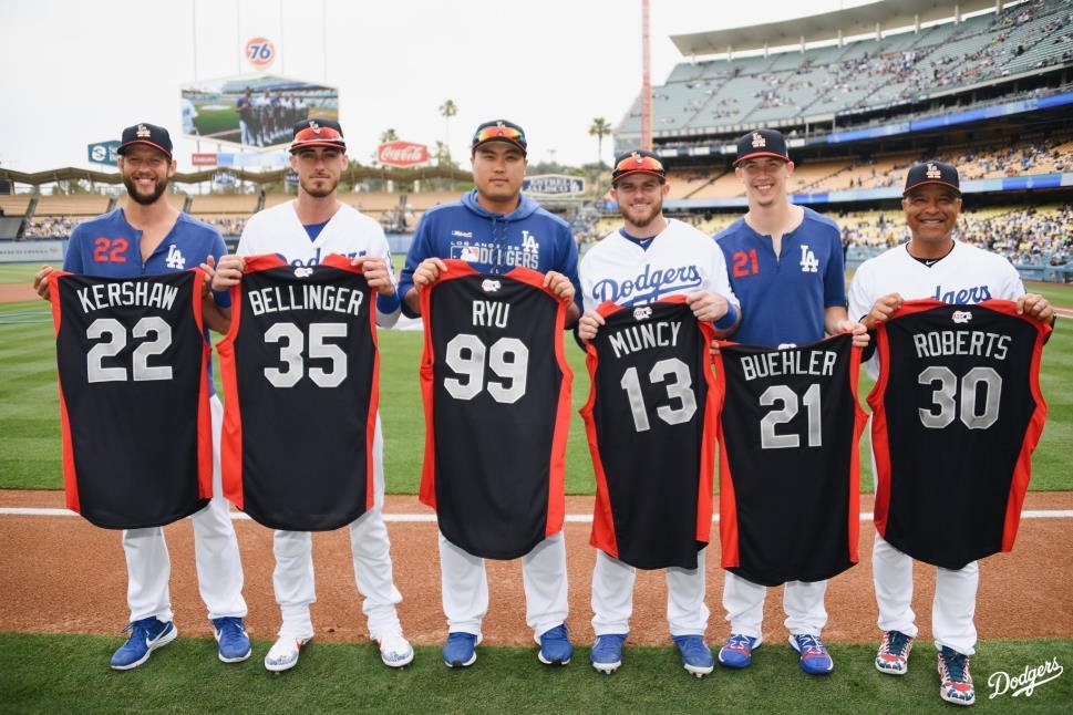 Dodgers' Ryun with All-Star uniform