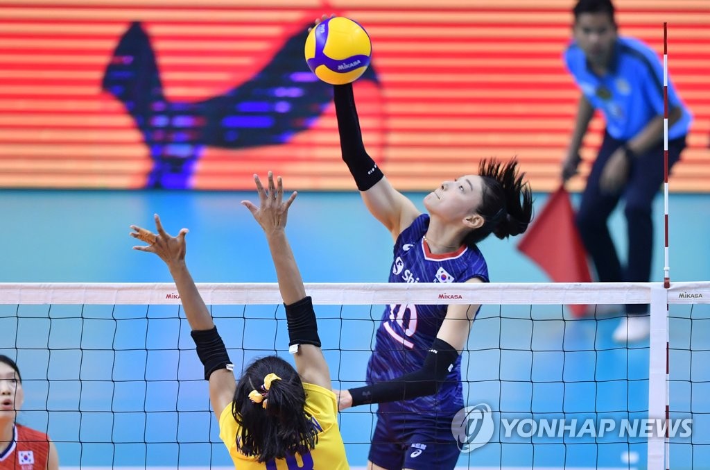 Чемпионат кореи по волейболу женщины таблица S. Korean volleyball captain in action Yonhap News Agency