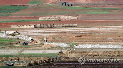 적막한 북한 개풍군 마을