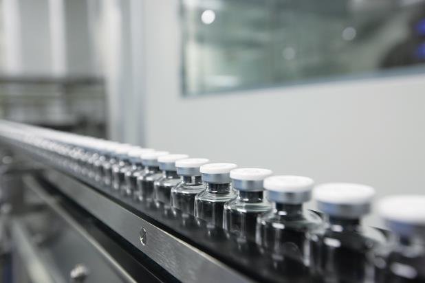 This photo provided by Celltrion Inc. on July 17, 2020, shows bottles containing the company's candidate material for COVID-19 treatment. (PHOTO NOT FOR SALE) (Yonhap)
