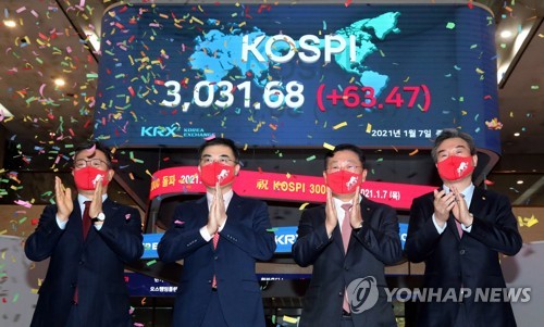 La Bourse de Séoul clôture à 3.301,68 points le jeudi 7 janvier 2021. 