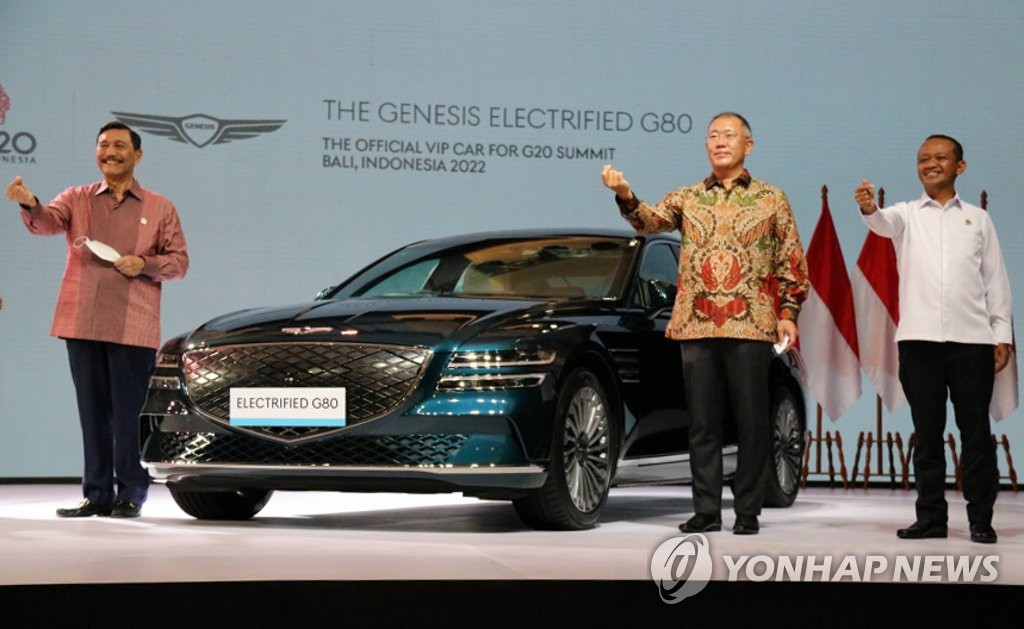 Indonesia selecciona el G80 de Genesis como vehículo oficial de la cumbre del G-20