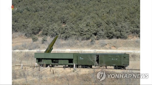 Lanzamiento de misiles guiados ferroviarios de Corea del Norte