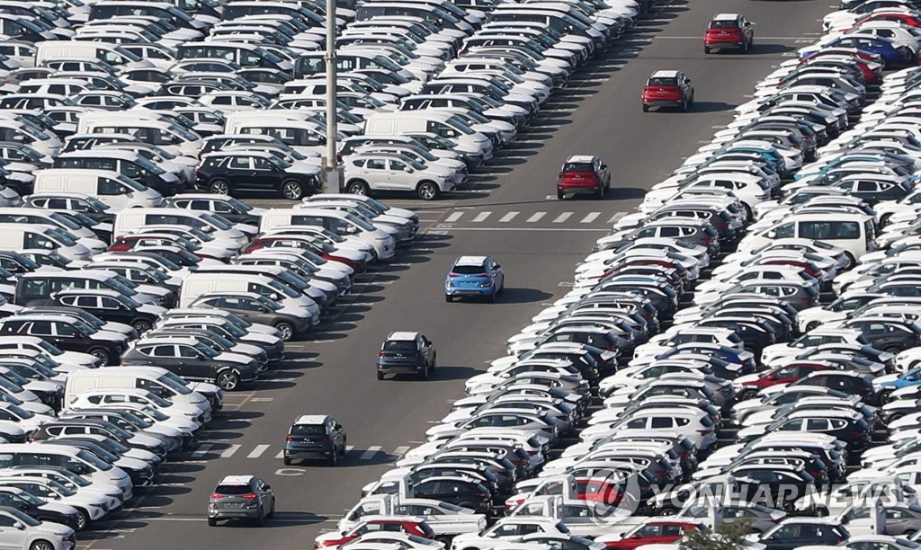 한국의 자동차 수출이 1분기에 증가했습니다.