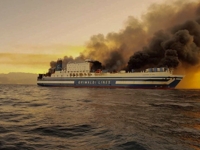 그리스 해상서 대형 여객선 화재…최소 13명 실종(종합)