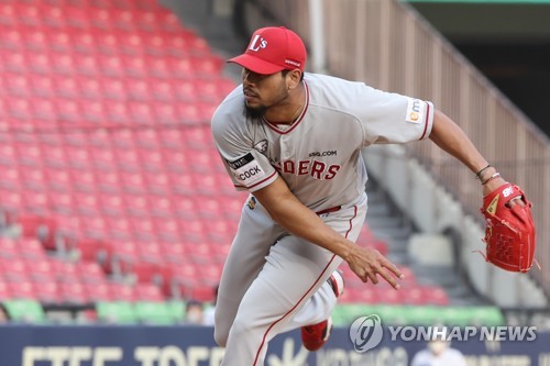 SSG 선발 폰트 위력적인 투구