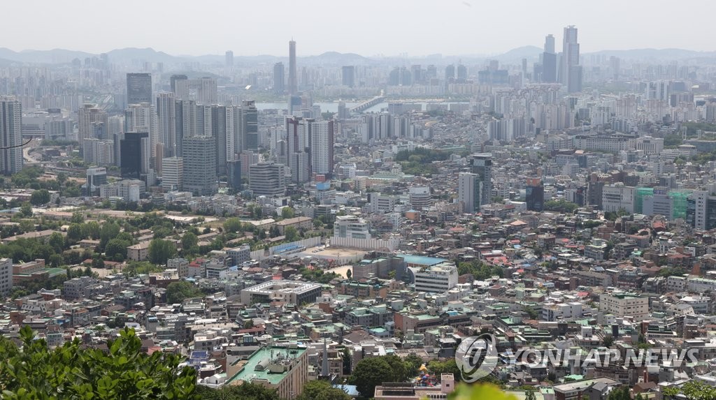 서울 용산 일대 주택 밀집지역 모습