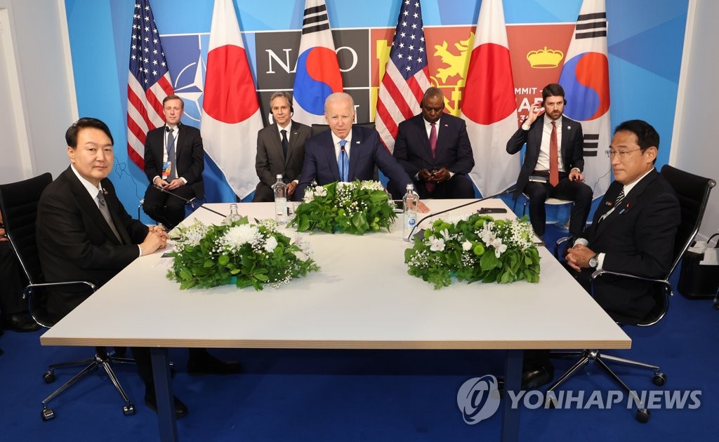 韓米日の安保協力　「きょうで修復」＝韓国大統領室