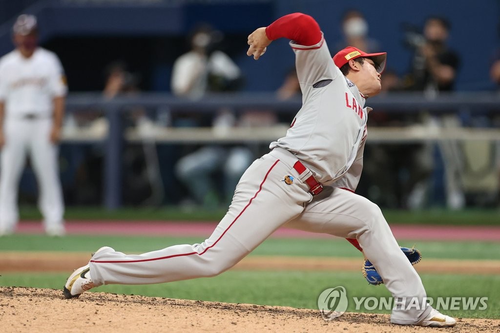 Baseball: Kiwoom Heroes vs. SSG Landers | Yonhap News Agency