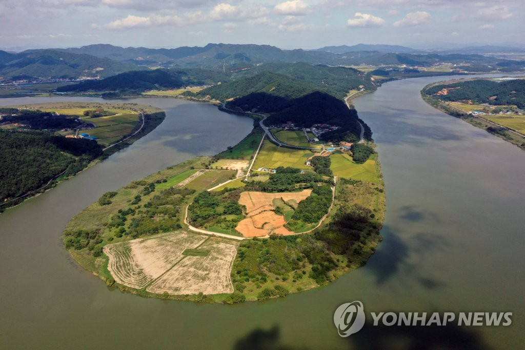 Topografía como la península coreana