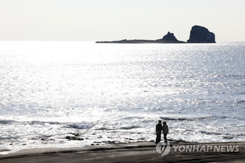사계리 해안에서