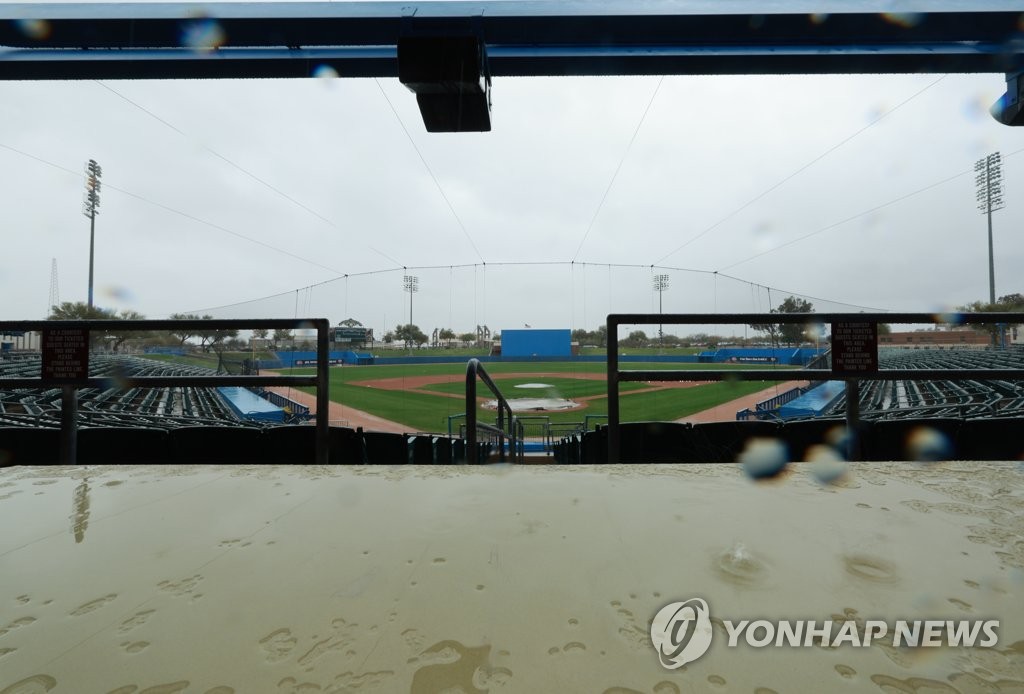 WBC 대표팀, kt wiz 상대 3차 평가전 우천 취소