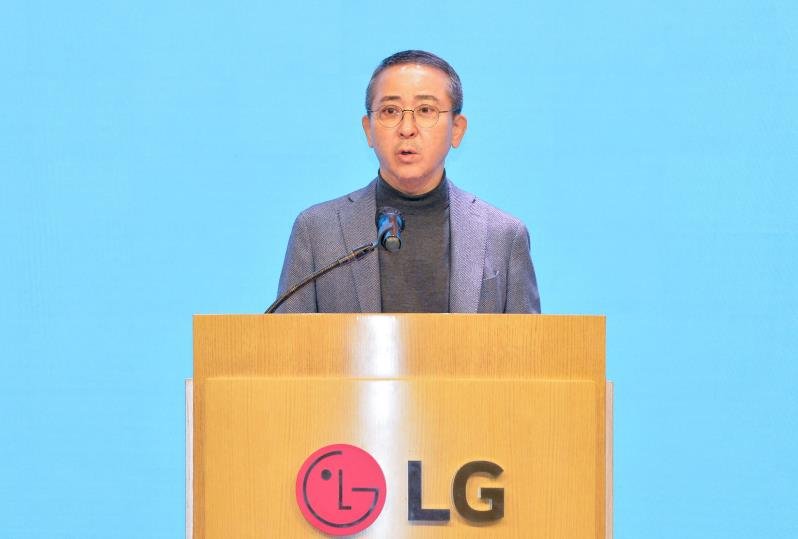 LG Energy Solution Ltd. CEO Kwon Young-soo speaks during a shareholders meeting in Seoul on March 24, 2023, in this photo provided by the company. (PHOTO NOT FOR SALE) (Yonhap)