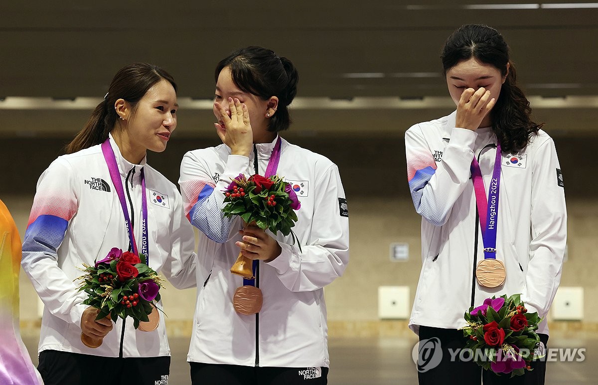 (아시아드) 항저우에서 동메달을 획득한 한국 소총사수들, 더 나은 모습을 보여주다