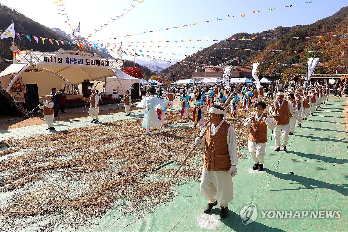 '제11회 인제 하추리마을 도리깨축제' | 연합뉴스