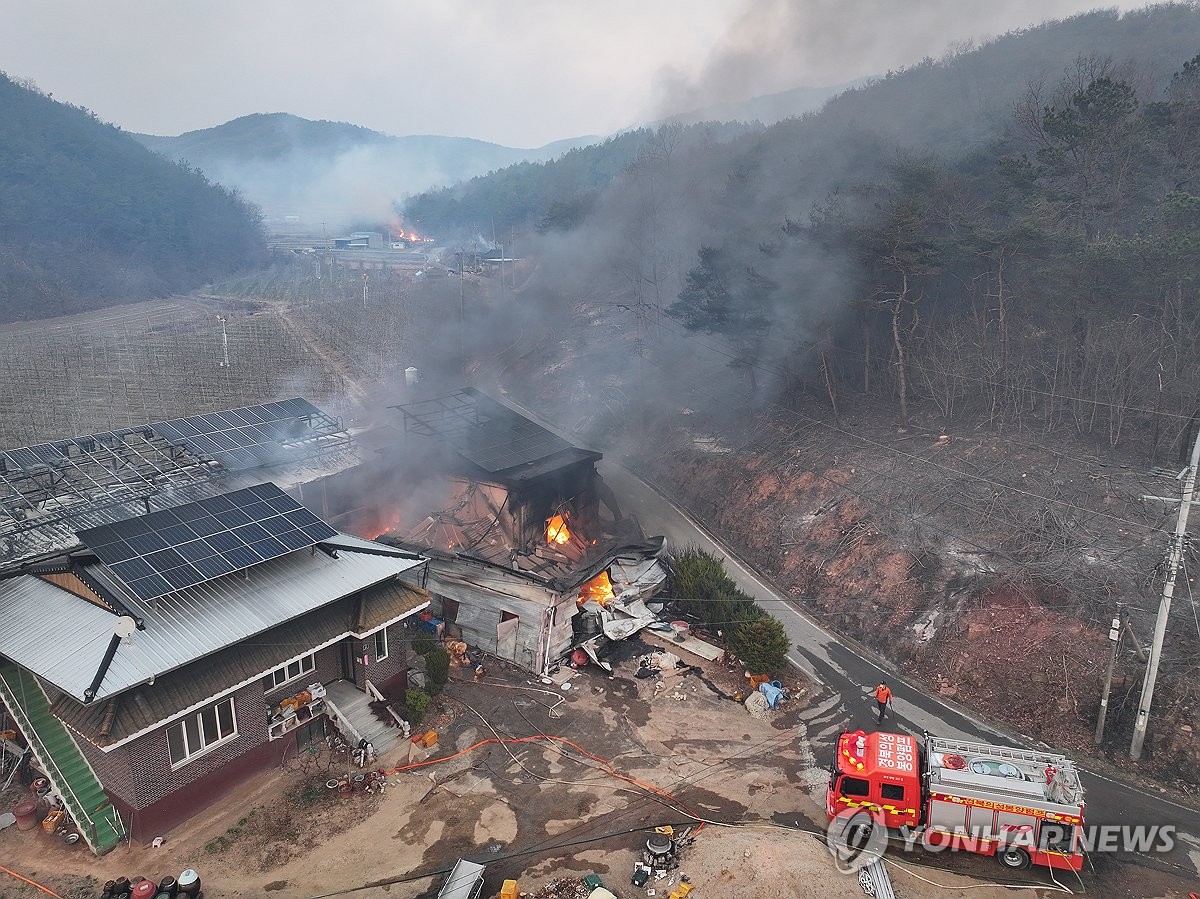 산불 번지는 의성