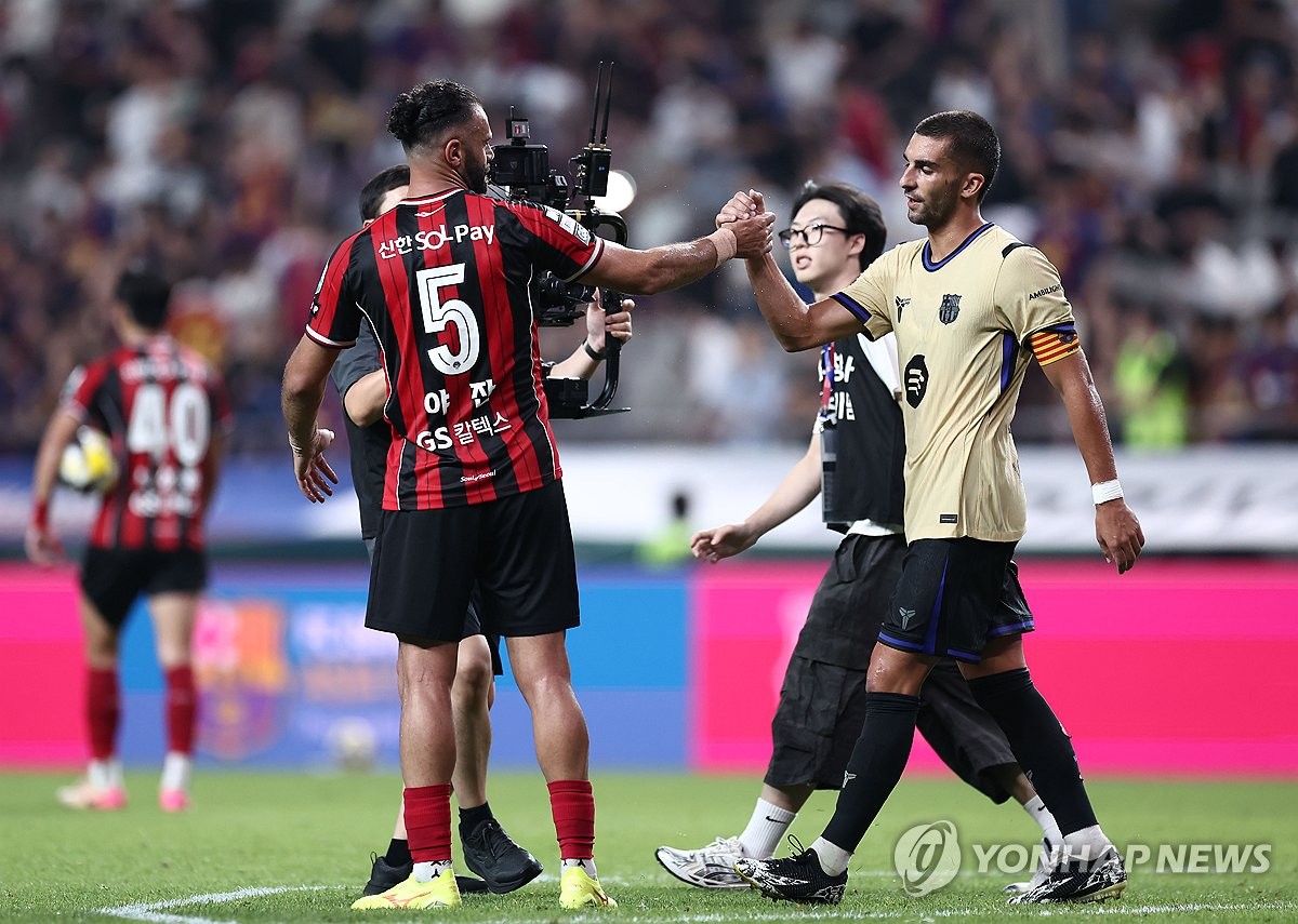 7대3으로 승리한 바르셀로나