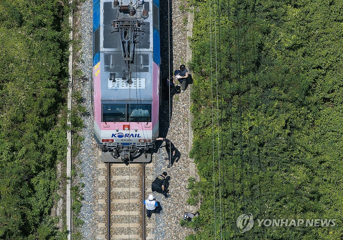 청도 열차 사고 현장