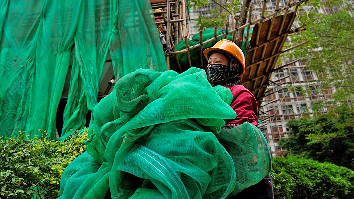 홍콩 당국, 건설현장 200곳에 비계 그물망 제거 명령